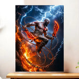 Affiche God of War illustrée à la main en Anjou