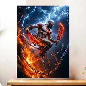 Affiche God of War illustrée à la main en Anjou
