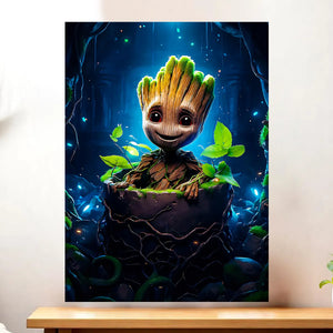 Affiche Groot illustrée à la main en Anjou