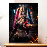 Affiche Harley Quinn illustrée à la main en Anjou