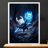 Cadre Blanc Hollow Knight illustré à la main en Anjou