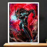 Cadre Blanc Kaiju No 8 illustré à la main en Anjou