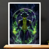 Cadre Blanc Meruem Hunter x Hunter illustré à la main en Anjou