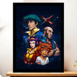 Cadre Noir Cowboy Bebop illustré à la main en Anjou