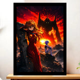 Cadre Noir Evangelion illustré à la main en Anjou