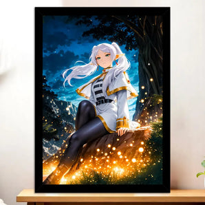 Cadre Noir Frieren Sousou no Frieren illustré à la main en Anjou