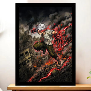 Cadre Noir Rudo Gachiakuta illustré à la main en Anjou