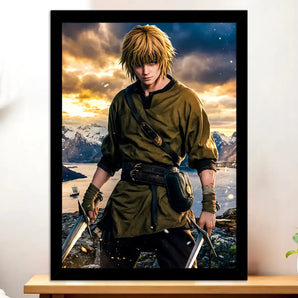 Cadre Noir Vinland Saga illustré à la main en Anjou