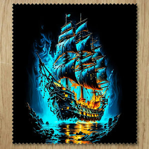 Chiffonnette Bateau Pirate illustrée à la main en Anjou