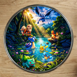 Magnet Pokémon starters de Kanto illustré à la main en Anjou