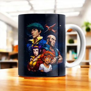 Mug Cowboy Bebop illustré à la main en Anjou