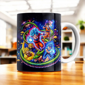 Mug Dragon Ball Super illustré à la main en Anjou