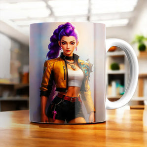 Mug Rumi KPop Demon Hunters illustré à la main en Anjou