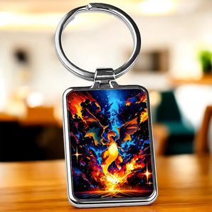 Porte Clé Dracaufeu Pokémon illustré à la main en Anjou