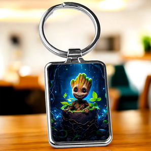 Porte-clé Groot illustré à la main en Anjou