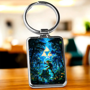 Porte-clé Zelda illustré à la main en Anjou