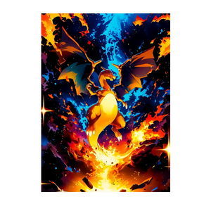 Poster Dracaufeu Pokémon illustré à la main en Anjou