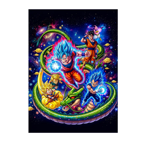 Poster Dragon Ball Super illustré à la main en Anjou