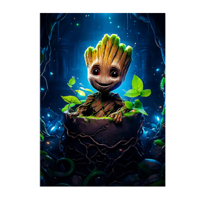 Poster Groot illustré à la main en Anjou