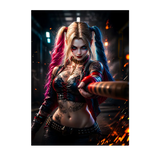 Poster Harley Quinn illustré à la main en Anjou