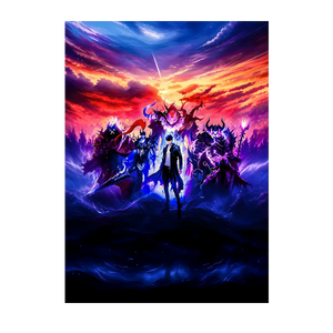 Poster Solo Leveling Arise illustré à la main en Anjou