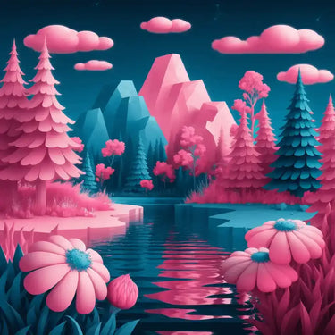rose-bleu-fantaisie-paysage - Les Bois d'Aurore