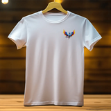 t-shirt-licorne-blanc-licorne-aile-couleur-petite-impression-devant - Les Bois d'Aurore
