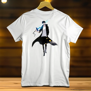 T-shirt Sung Jin-Woo Solo Leveling illustré à la main en Anjou