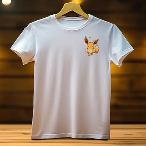 T-Shirt Evoli Pokémon illustré à la main en Anjou