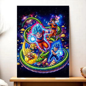 Tableau Dragon Ball Super illustré à la main en Anjou