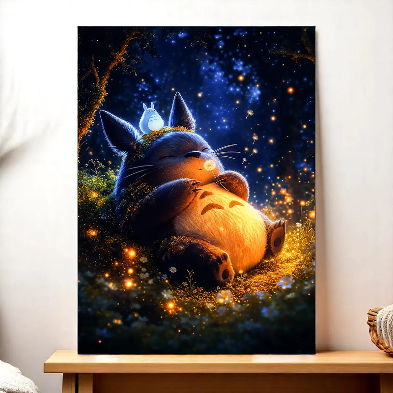 Tableau Totoro illustré à la main en Anjou