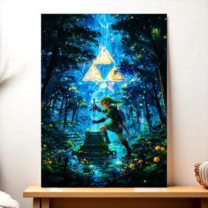 Tableau Zelda illustré à la main en Anjou