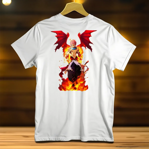 T-Shirt Natsu Fairy Tail illustré à la main en Anjou